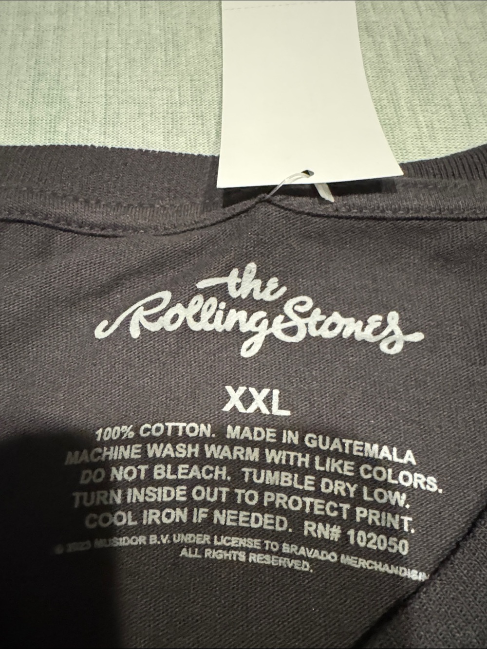 the Rolling Stones Black Tee with Red Tongue Holiday Graphic - Picture 8 of 8